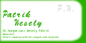 patrik wesely business card